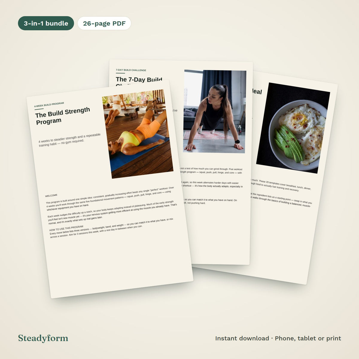 The Complete Build Bundle: program, challenge and muscle-building meal templates