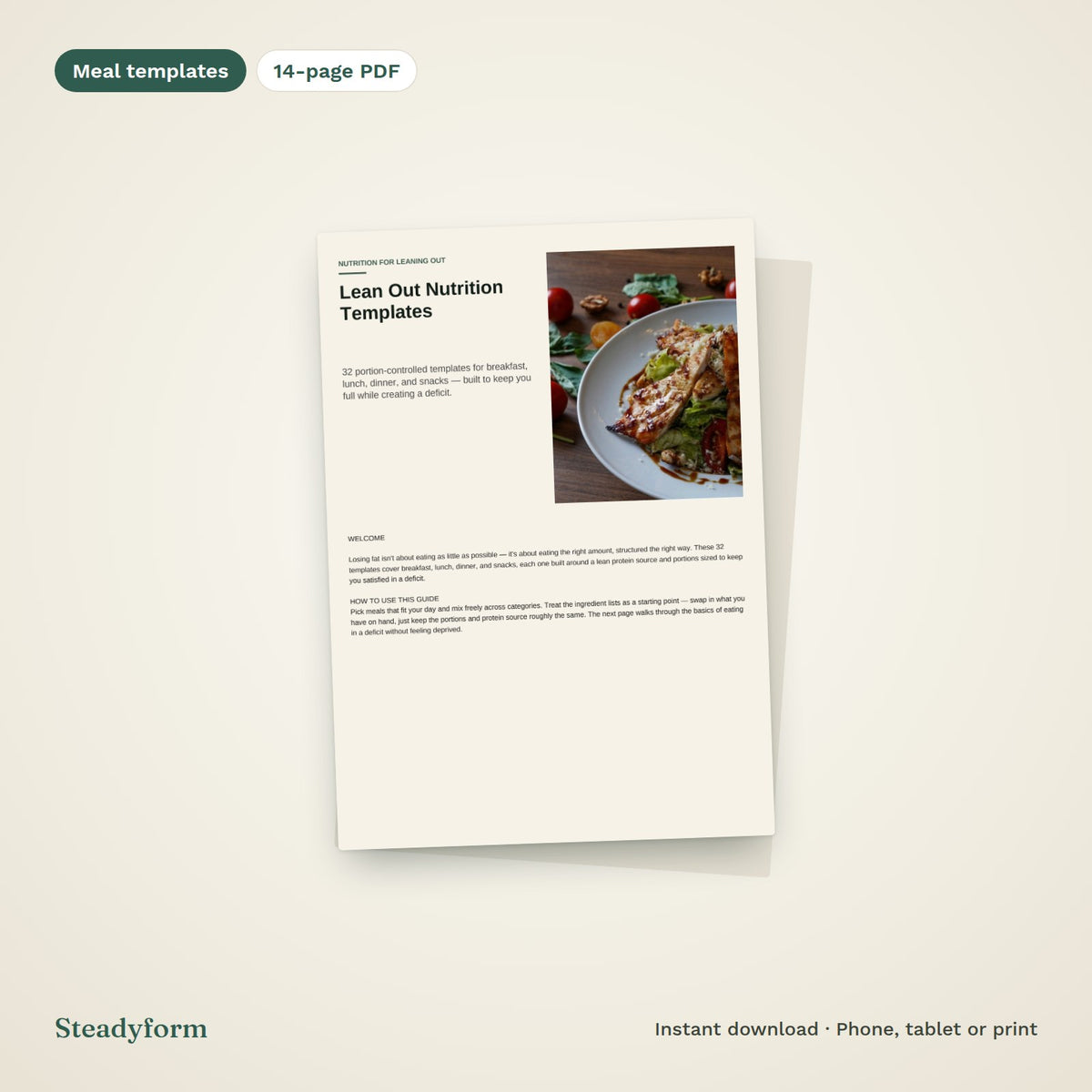 Lean Out Nutrition Templates PDF